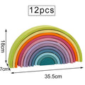 Baby Toys Pine Type Large Rainbow Stacker Wooden Toys For Kids Creative Rainbow Building Blocks Montessori Educational Toy Children