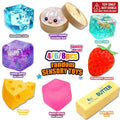 4/6/8-Piece Squishy Stress Relief Toy Set, Fun Fidget Sensory Combo Pack, Ice Cube, Strawberry Stress Ball & Steamed Bun Squishies, Kids Party Gift
