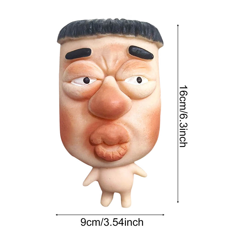 Stress Relief Fidget Sculpture, Soft Elastic Big Face, Slow Sensory Rebound Funny Design, Ugly Face Squishy Model, Creative Gift