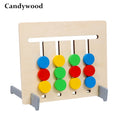 Double-sided Color and Fruit Pairing Game Children Wooden Toys Logical Reasoning Training Kids Educational Toys Montessori