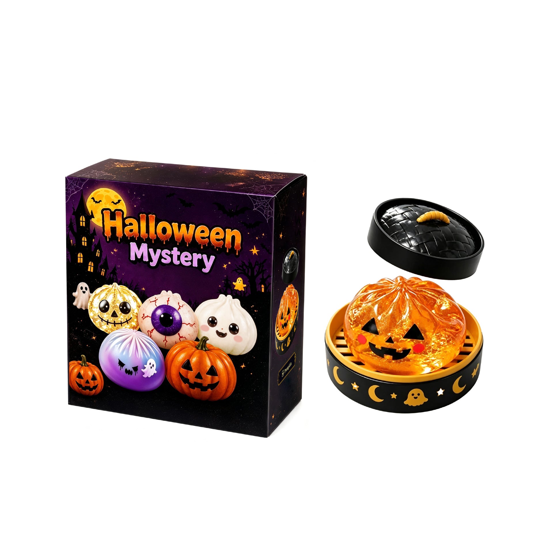 Halloween Squishy Toy Soft Material Non-Sticky Fun Shape Halloween Atmosphere Slow Rebound Squishy Toy