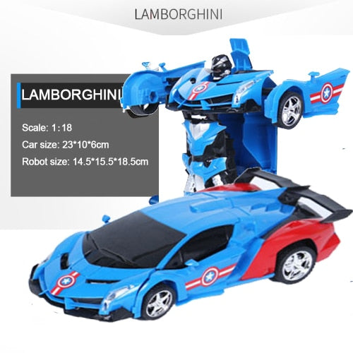Car Transformation Robots Sports Vehicle Model Robots Toys Cool Deformation Car Kids Toys Gifts For Boys