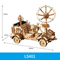 Robotime ROKR DIY Solar Energy Wooden Blocks Toys Model Building Kit Space Hunting Assembly Toys For Children Kids