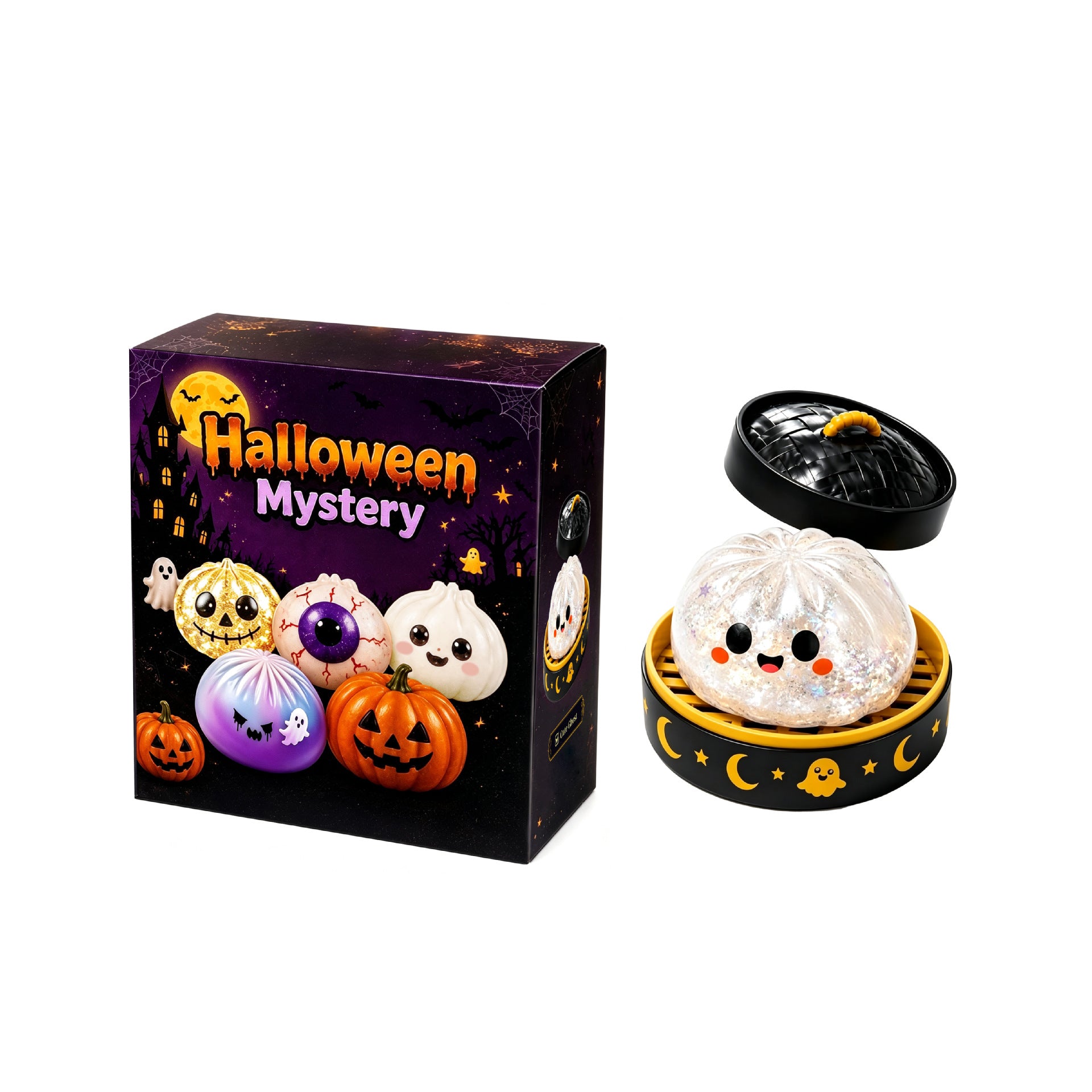 Halloween Squishy Toy Soft Material Non-Sticky Fun Shape Halloween Atmosphere Slow Rebound Squishy Toy