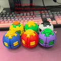 Colorful 3D Printed Stress Ball with Press and Spin Dual-Function Fidget Spinner, Portable Office Toy for Relief and Entertainment