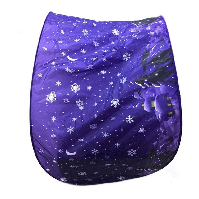 Toys Baby Pop Up Bed Tent Fantasy Cartoon Snowy Foldable Playhouse Comforting Sleeping Toys for Kids